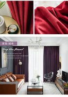 Rideau occultant en velours violet